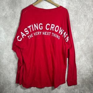 J. America‎ Casting Crowns Shirt Mens Size XL Red Spirit Jersey Crew Neck Casual